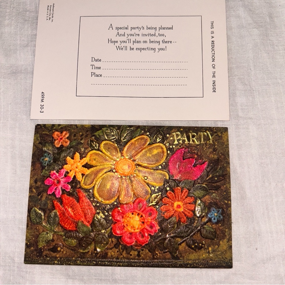 Floral Party Invitation Set total of 5